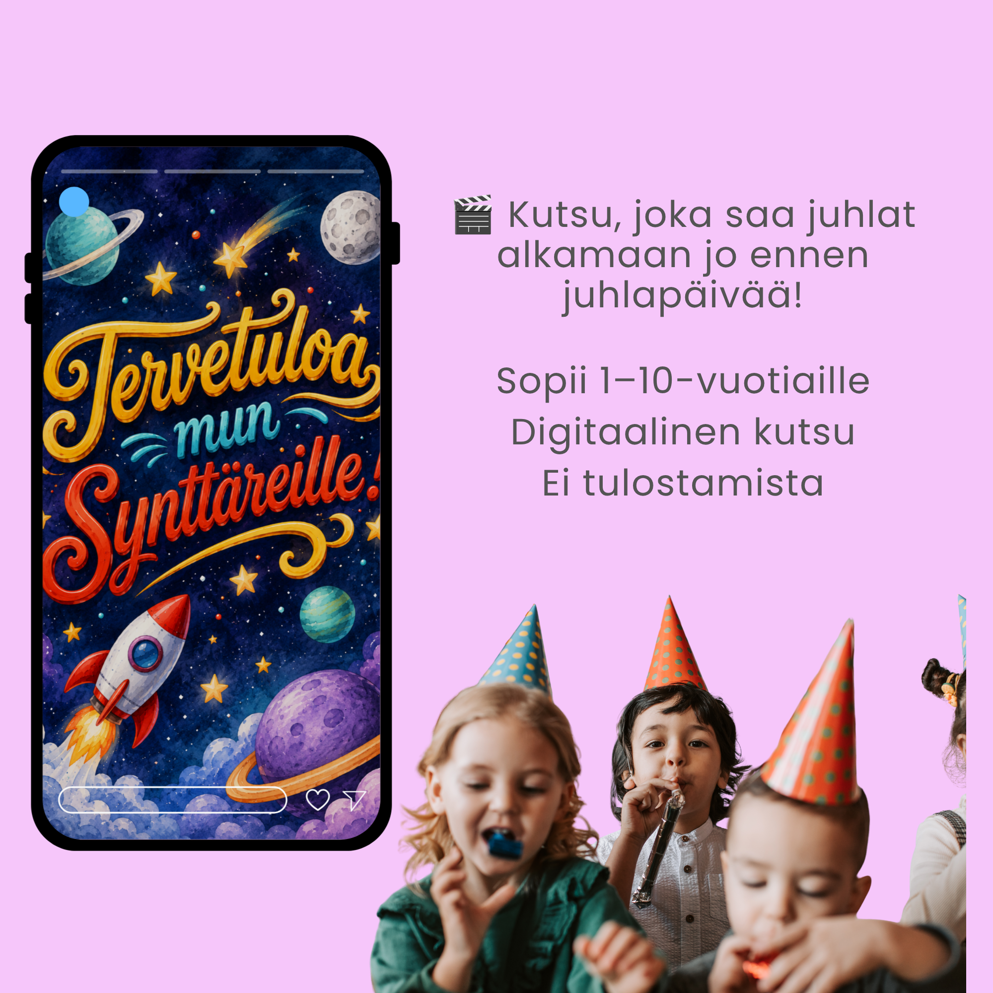 lasten synttarit muokkaa kutsua