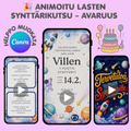 Lasten synttarikutsu muokattava
